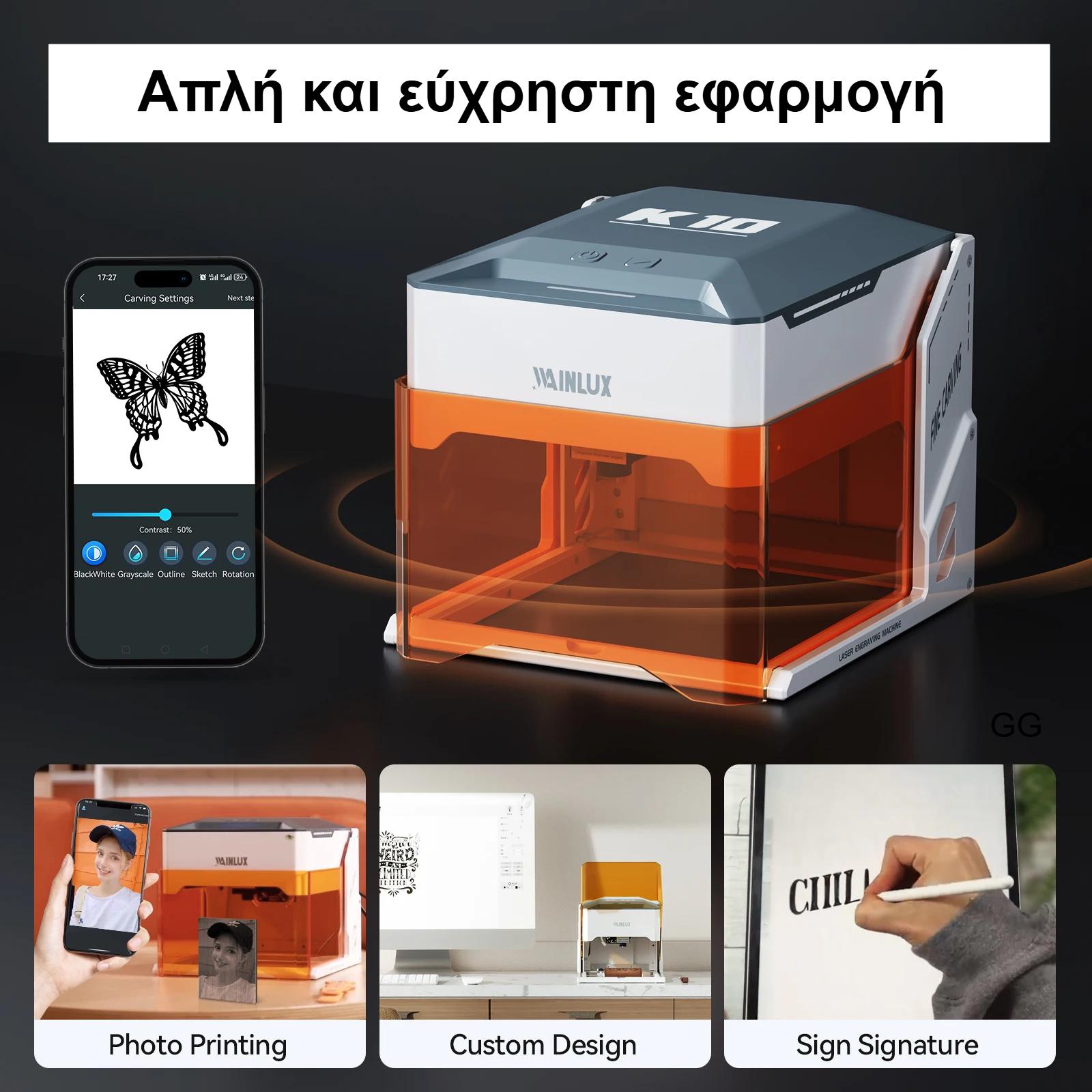 Wainlux K10 Laser Engraver 3W 5W BT Version Mini Laser Engraving Marking Machine Mark Woodworking Machines Ship From DE US Wainlux K10 Laser Engraver 3W 5W BT Version Mini Laser Engraving Marking Machine Mark Woodworking Machines Ship From DE US