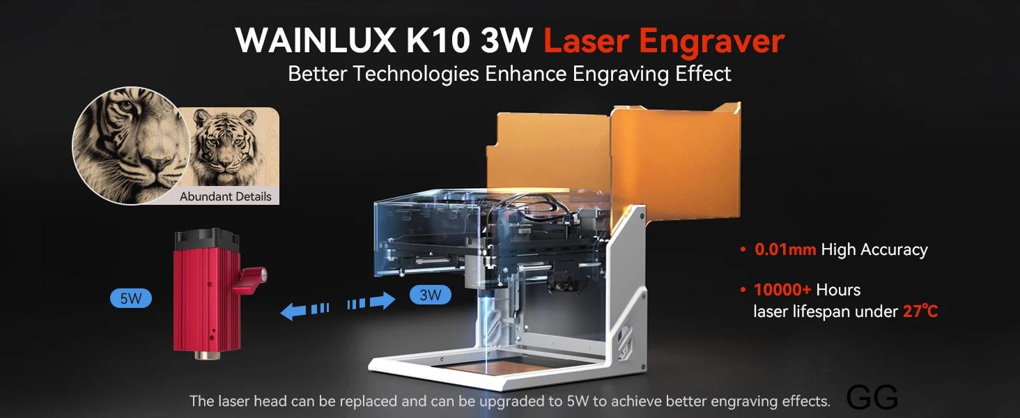 Wainlux K10 Laser Engraver 3W 5W BT Version Mini Laser Engraving Marking Machine Mark Woodworking Machines Ship From DE US Wainlux K10 Laser Engraver 3W 5W BT Version Mini Laser Engraving Marking Machine Mark Woodworking Machines Ship From DE US