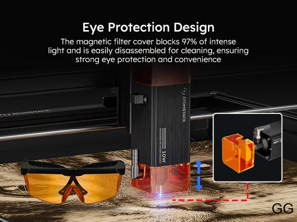 Βιομηχανικός Laser Χάραξης 10W με Περιοχή 400x400mm Βιομηχανικός Laser Χάραξης 10W με Περιοχή 400x400mm