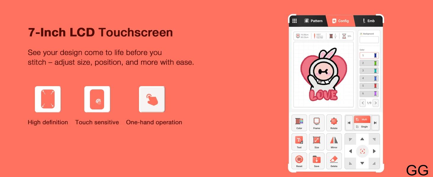 Ηλεκτρονική Κεντητική Μηχανή με Μεγάλη Επιφάνεια Κεντήματος, Σετ Κλωστές, Σταθεροποιητή & Καρούλι Ηλεκτρονική Κεντητική Μηχανή με Μεγάλη Επιφάνεια Κεντήματος, Σετ Κλωστές, Σταθεροποιητή & Καρούλι