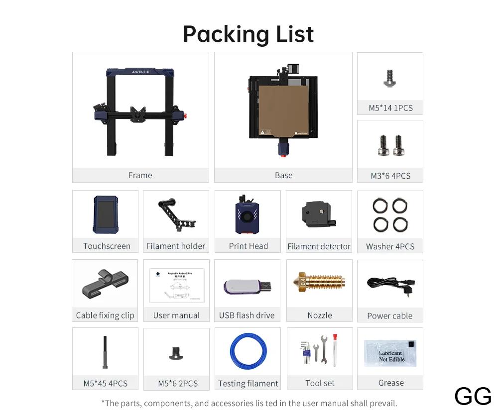 ANYCUBIC Kobra 2 Pro 500mm/s Maximum Printing Speed FDM 3d Printer 25-Point Automatic Leveling With 9.8 x8.7 x 8.7in Print Size ANYCUBIC Kobra 2 Pro 500mm/s Maximum Printing Speed FDM 3d Printer 25-Point Automatic Leveling With 9.8 x8.7 x 8.7in Print Size