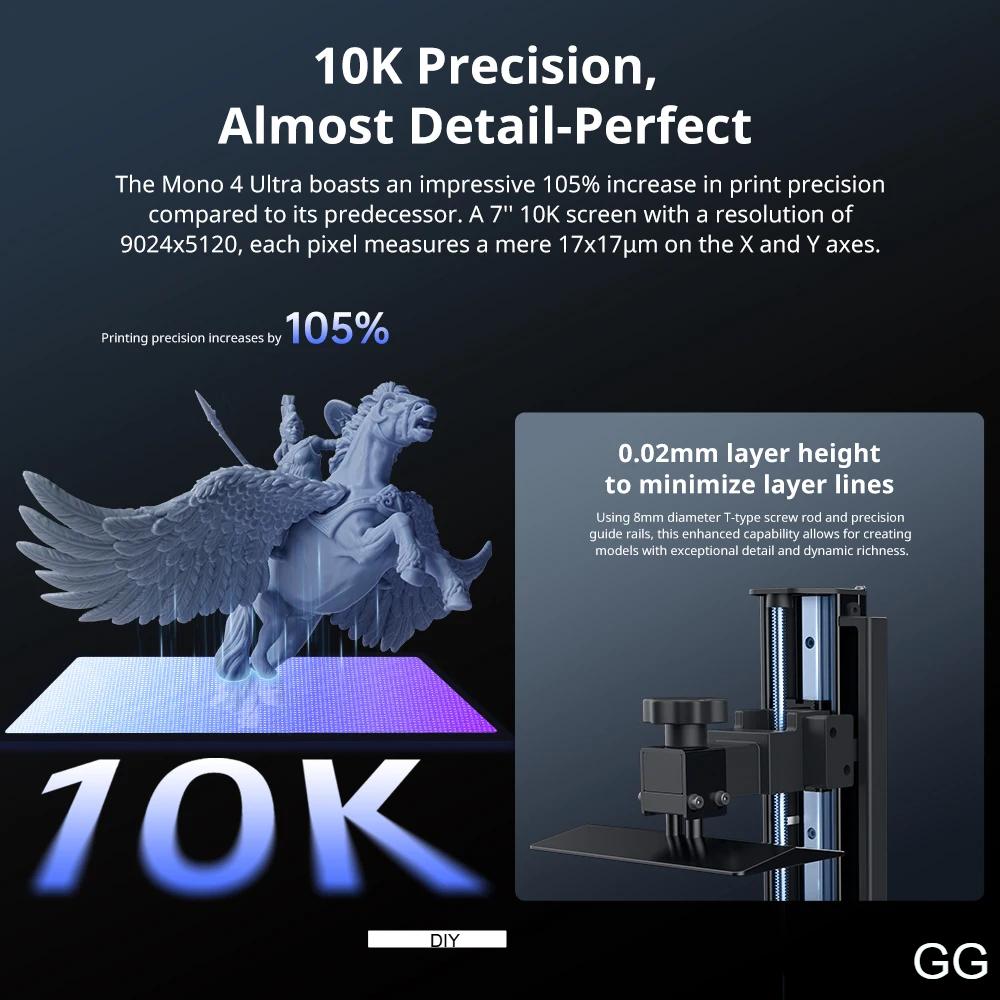 ANYCUBIC Photon Mono 4 Ultra AE Έκδοση Εκτυπωτής 3D LCD 7″ με Οθόνη 10K Υψηλής Ανάλυσης και Τεχνολογία Εκτύπωσης UV Ρητίνης ANYCUBIC Photon Mono 4 Ultra AE Έκδοση Εκτυπωτής 3D LCD 7